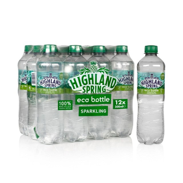 Highland Spring sparkling water in 12 x 500ml bottles, UK version