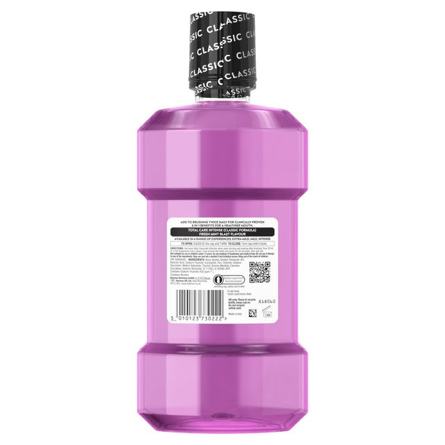 Listerine Total Care Intense Mint mouthwash (British brand)
