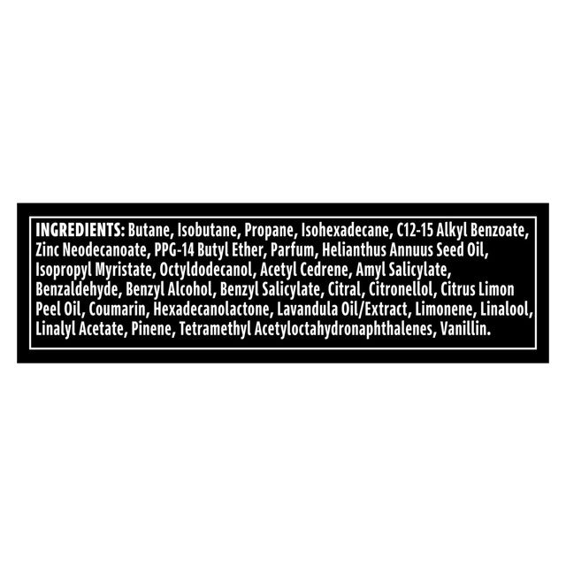 Lynx coconut sandalwood lower body deodorant spray 100ml, UK version