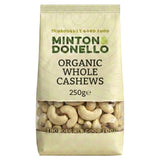 Minton & Donello organic whole cashew nuts 250g, imported from the UK