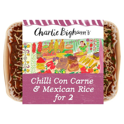 Chili con carne et riz mexicain Charlie Bigham pour 2 personnes, plat préparé 840 g