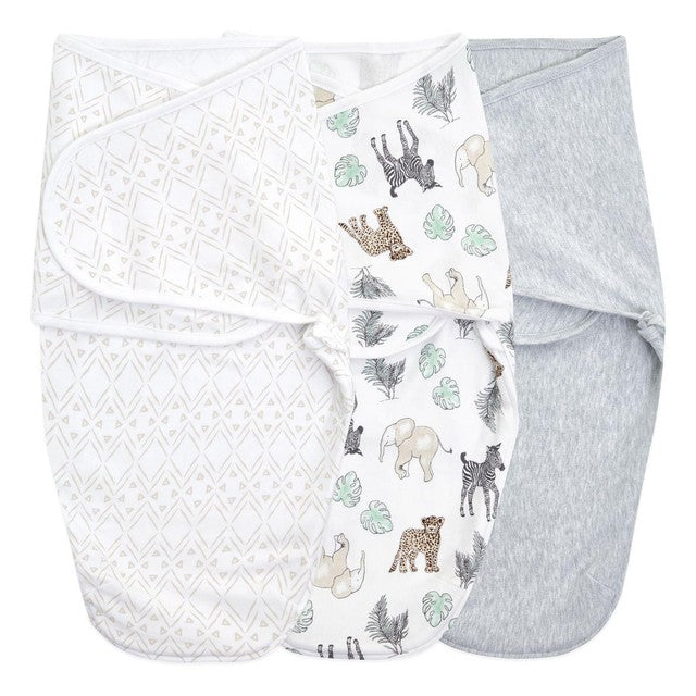 Aden+Anais baby swaddle wrap 1.0 TOG toile for infants 0-3 months, 3 pack - British product