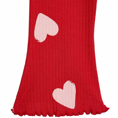 M&S Herz-Print Sweat-Outfit Baby 3-6 Monate Rot