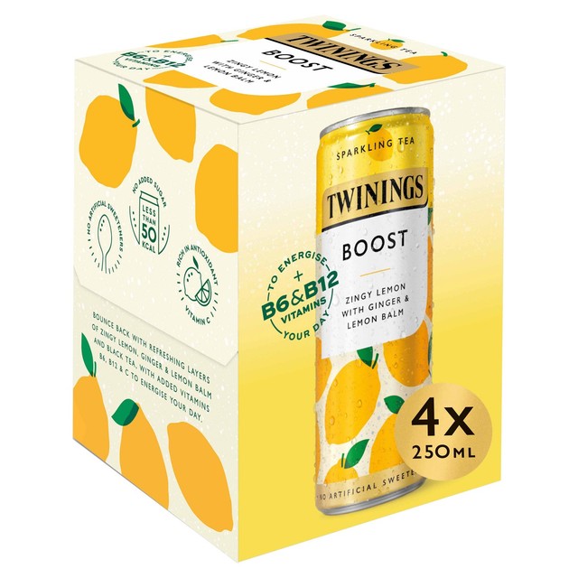 Twinings Sparkling Tea Boost Multi 250ml, imported from the UK