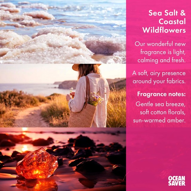OceanSaver non-bio laundry capsules sea salt 30 washes, UK version