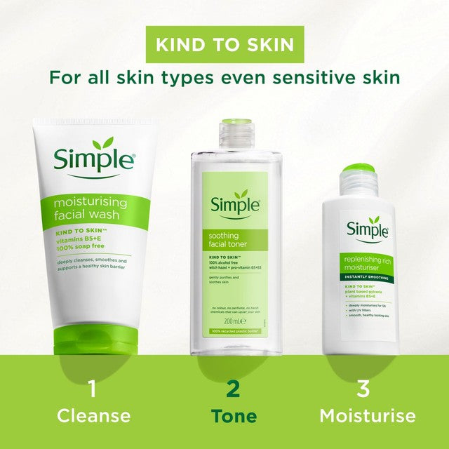 Simple Soothing Facial Toner 200ml (British brand)