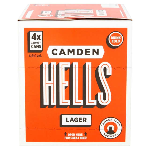 Camden Hells Lagerbier, 4 x 330 ml Dosen – Britisches Produkt