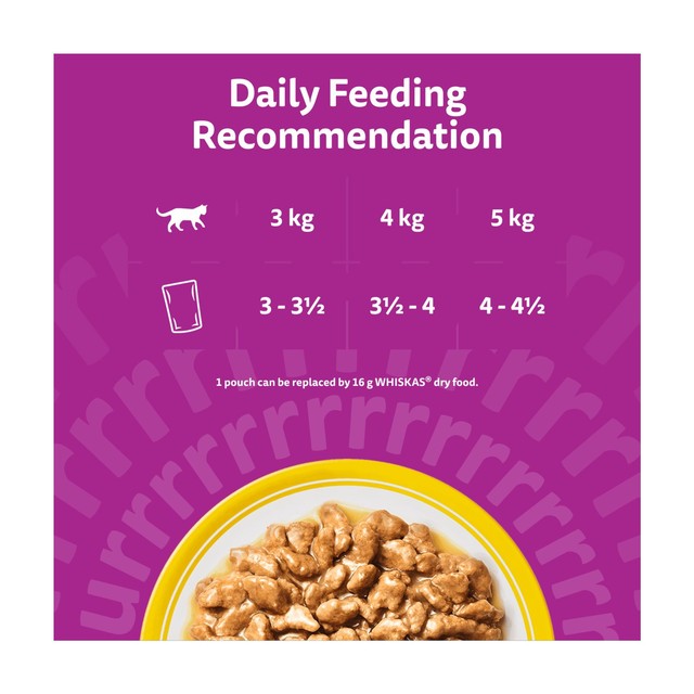 Whiskas poultry feasts wet cat food pouches 12x85g (British brand)