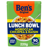 Bens Original Lunch Bowl Moroccan Style Chickpea Raisins Bulgur Wheat  Long Grain Rice 220g