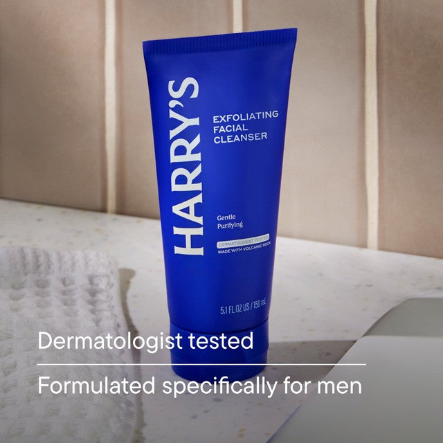 Harry's men's face wash with volcanic rock exfoliation - British product