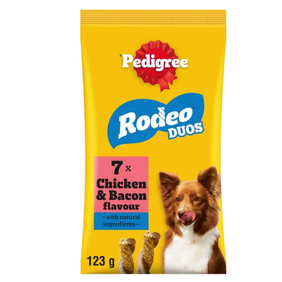 M&S Pedigree Rodeo Duos Chicken & Bacon Adult Dog Treats- Buy online at McGrocer