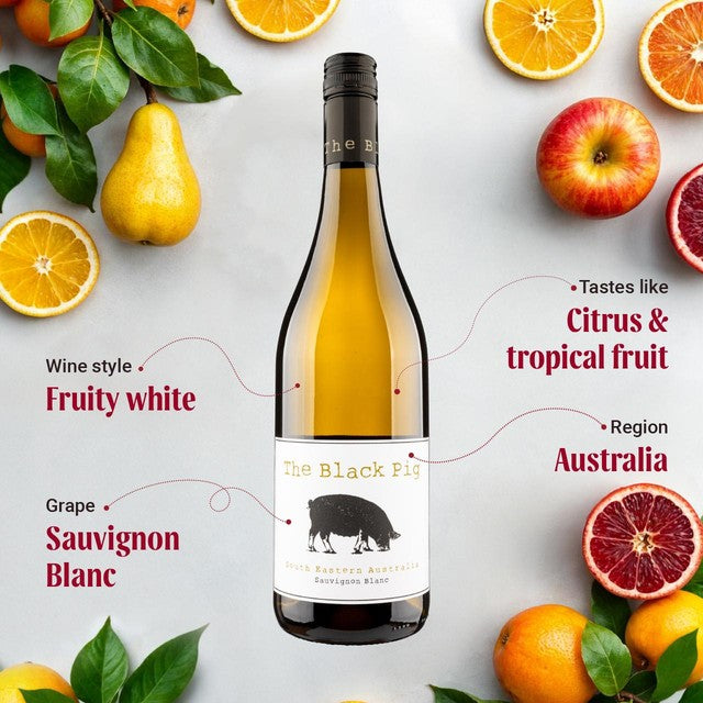 Virgin Wines Black Pig Sauvignon Blanc white wine 75cl (British brand)