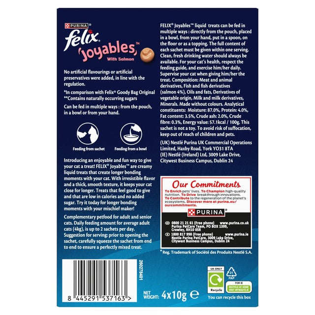 Felix Joyables Salmon cat treats 4 x 10g - British product
