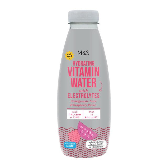 M&S vitamin water pomegranate raspberry 500ml - British product