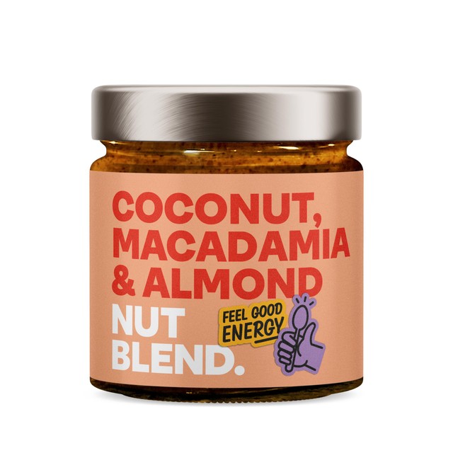 Nut Blend Coconut, Macadamia & Almond Butter 200g, imported from the UK