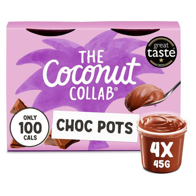 M&S Coconut Collab Choc Pots Vegan Chocolate Dessert 4 x 45g- Buy online at McGrocer