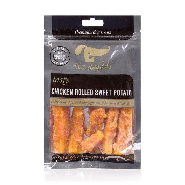Dog Deli chicken sweet potato dog treat 100g, imported from the UK
