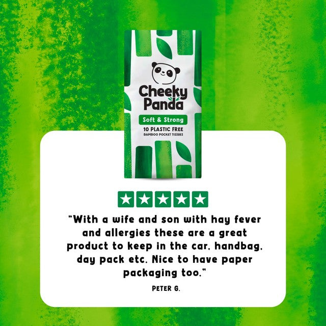 Cheeky Panda bamboo pocket tissue 10 pack - British product
