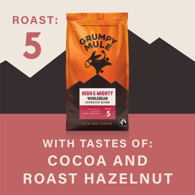 Grumpy Mule High & Mighty espresso coffee beans - British product