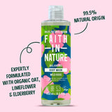 Faith In Nature wild rose body wash 400ml - British product