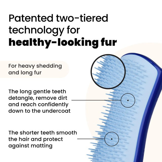 Tangle Teezer de-shedding brush for small dogs, imported from the UK