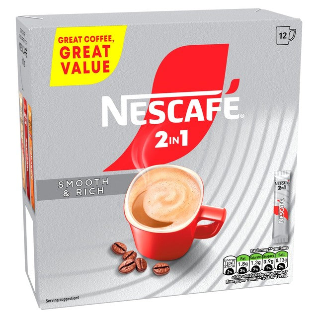 Nescafe Original 2in1 instant coffee mix 12pk box, imported from the UK