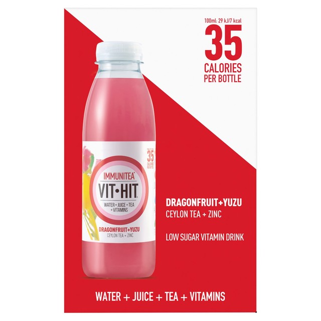 VITHIT Dragonfruit & Yuzu Vitamin Drink 4x500ml (British brand)