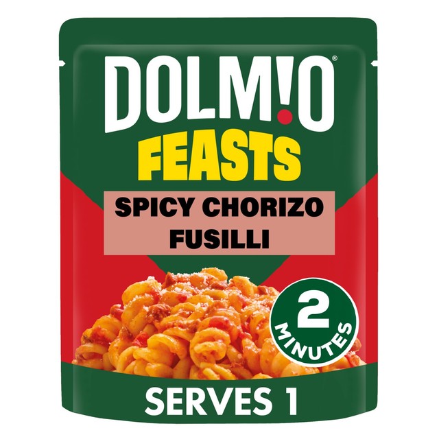 Dolmio Spicy Chorizo Fusilli microwave pasta meal 250g - British product