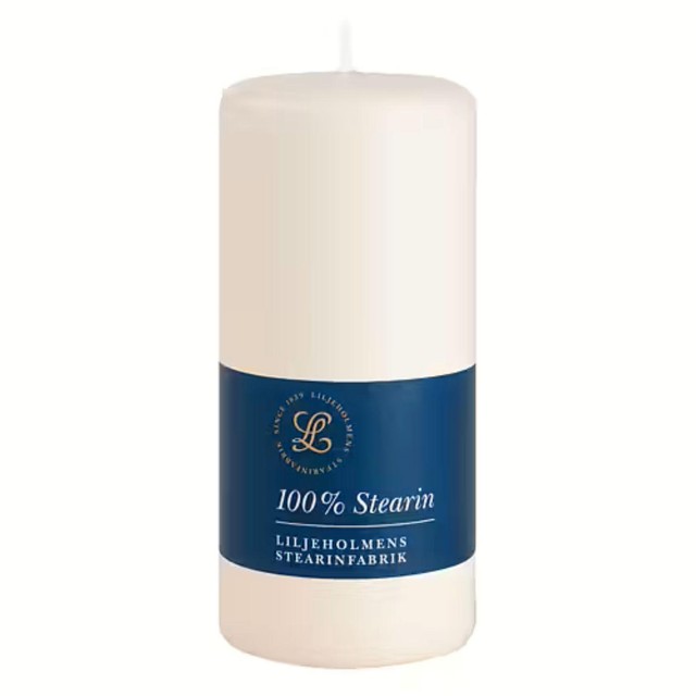 Liljeholmens pressed pillar candle cream 68x150mm (British brand)