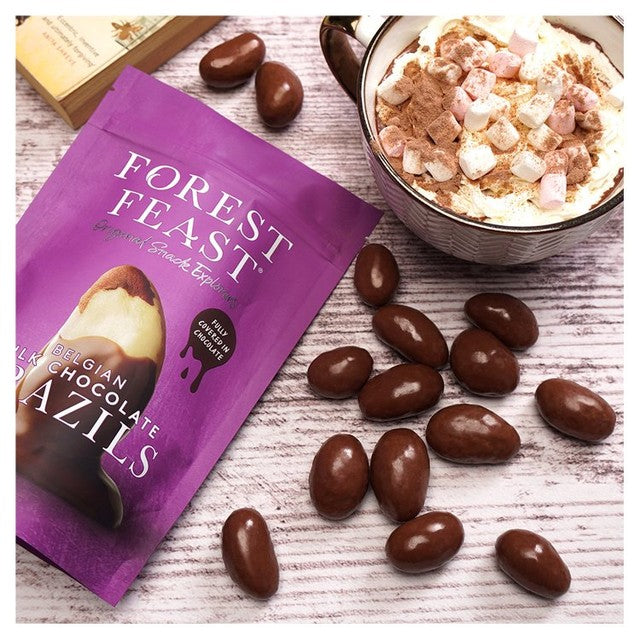 Forest Feast Brazil Nuts Belgian Milk Chocolate 120g - British product