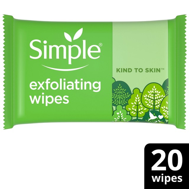Simple Biodegradable Exfoliating Face Wipes (British brand)