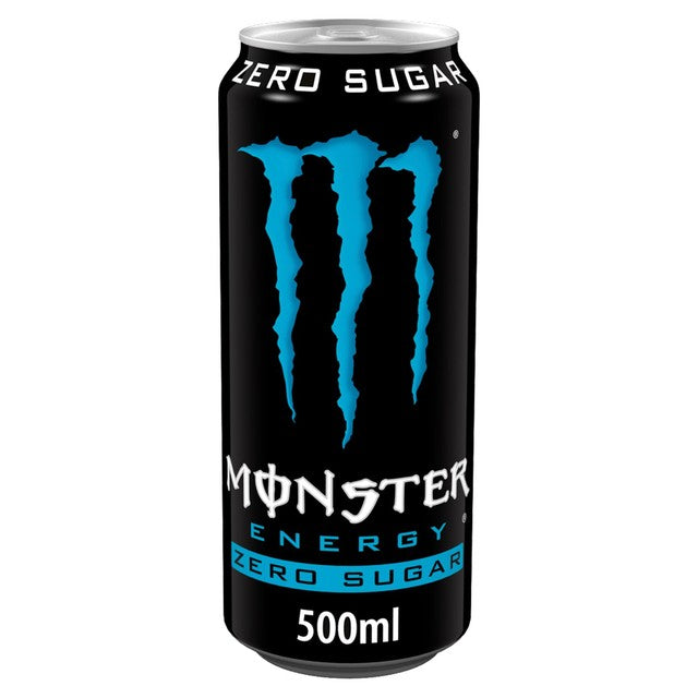 Monster Energy Absolutely Zero Sugar 500ml can, imported from the UK