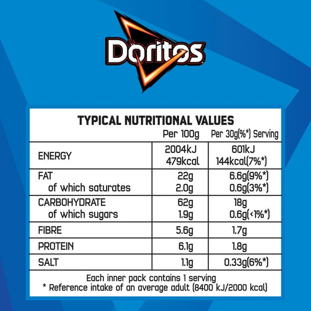 Doritos cool original tortilla chips 5 pack multipack - British product