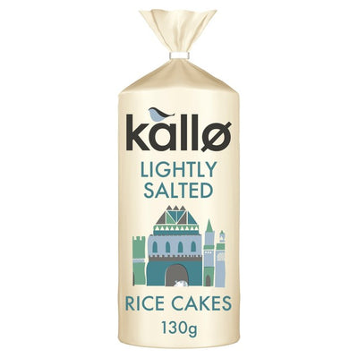 كعك الأرز كامل الحبوب بالملح الخفيف من Kallo 130 جم