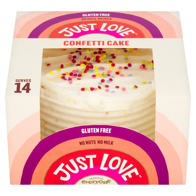 Just Love Food gluten free confetti cake 1.022kg, UK version