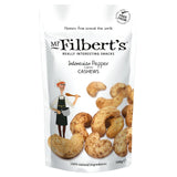 Mr Filbert's Pepper Cashews Roasted 100g, imported from the UK