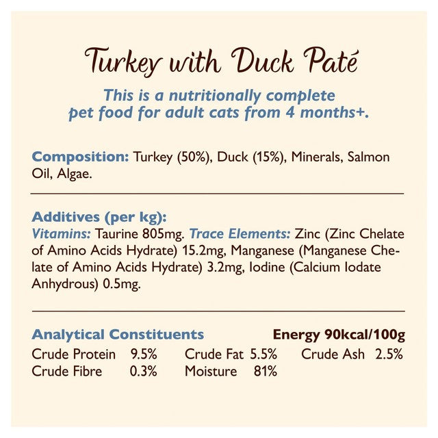 Lily's Kitchen Turkey Duck pate tray, imported from the UK