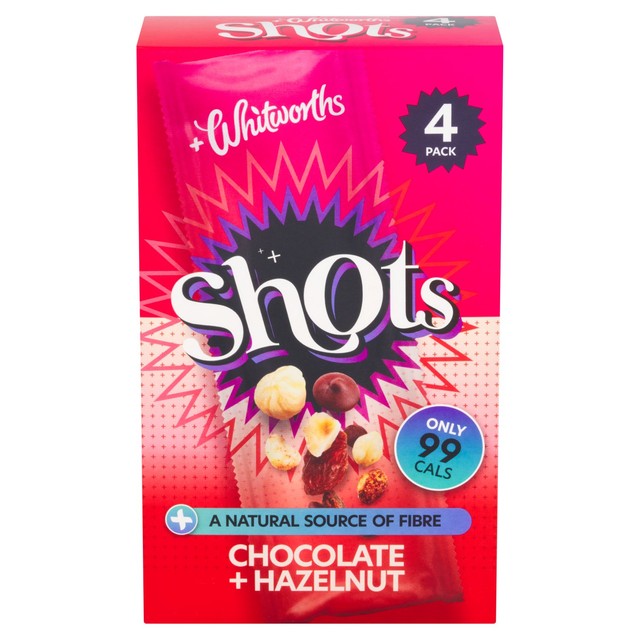Whitworths Chocolate Hazelnut snack bar 4 x 25g (British brand)