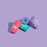 Adios compostable dog poo bags Rainbow - British product
