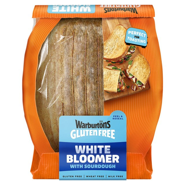 Warburtons gluten-free artisan white bloomer with sourdough 400g (British brand)