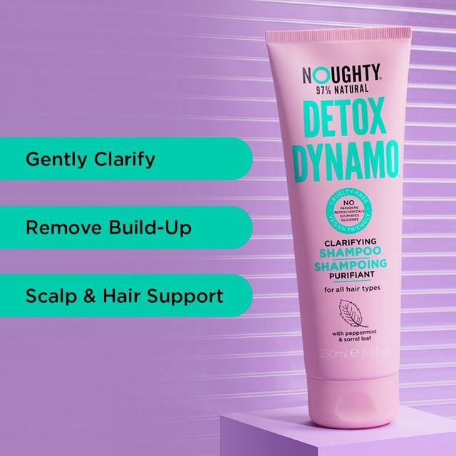 Noughty Detox Dynamo Shampoo 250ml, imported from the UK