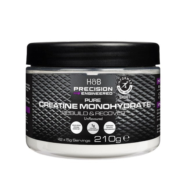 Precision Engineered creatine monohydrate powder unflavoured 210g, UK version
