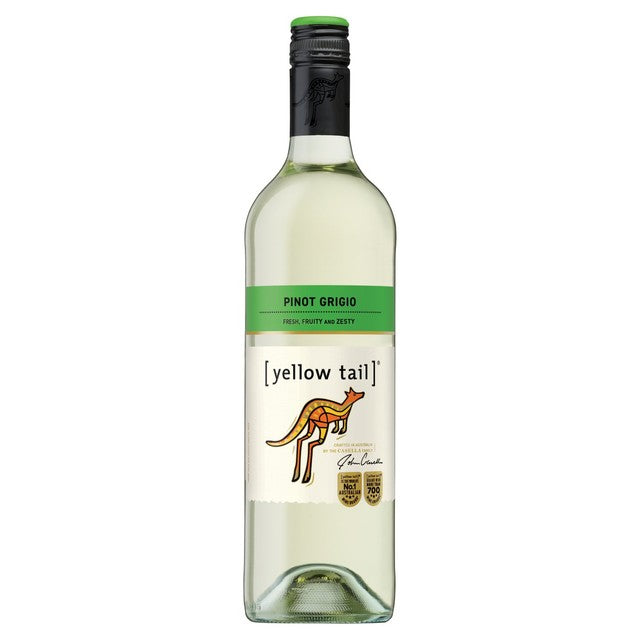 Yellow Tail Pinot Grigio white wine 75cl (British brand)