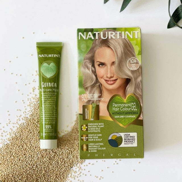 Naturtint hair colour gel 10A Light Ash Blonde 60ml, imported from the UK