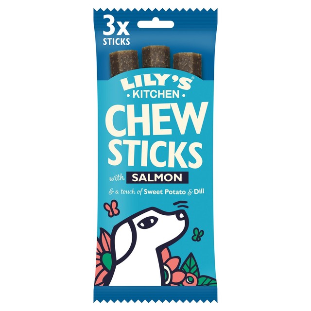 Lily's Kitchen dog chew sticks with salmon 120g, UK version