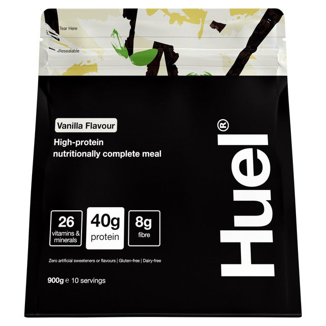 Huel Black Edition Vanilla protein powder, imported from the UK