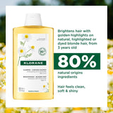 Klorane brightening shampoo with camomile for blonde hair 400ml, UK version