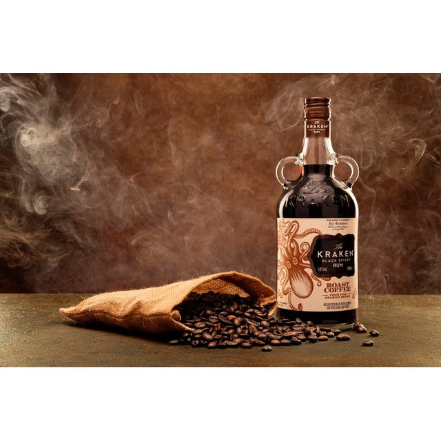 Kraken black spiced rum roast coffee 70cl, UK version