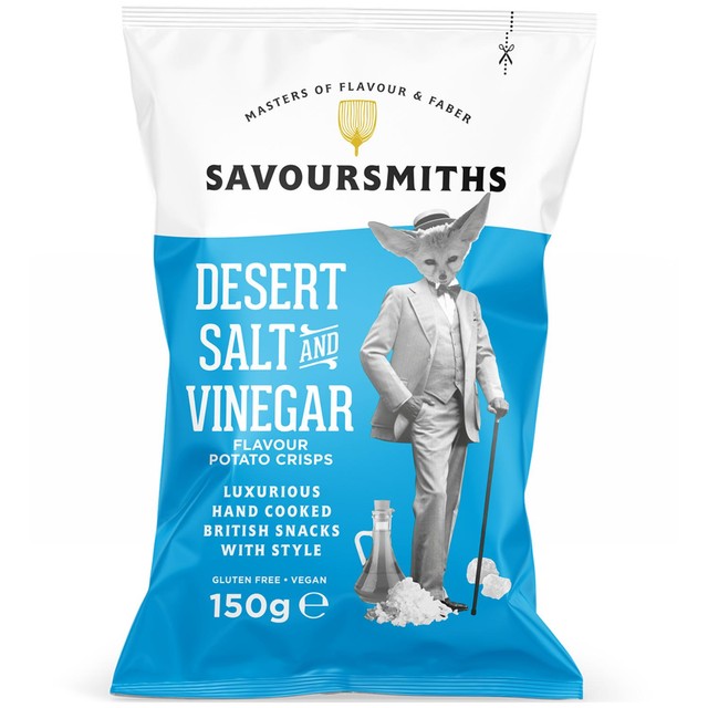 Savoursmiths Potato Crisps Desert Salt & Vinegar 150g (British brand)