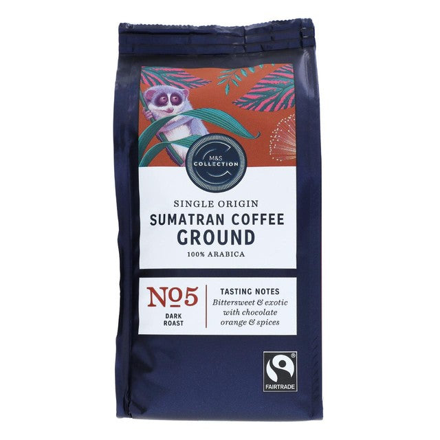 M&S Collection Fairtrade Sumatran Ground Coffee 227g, imported from the UK